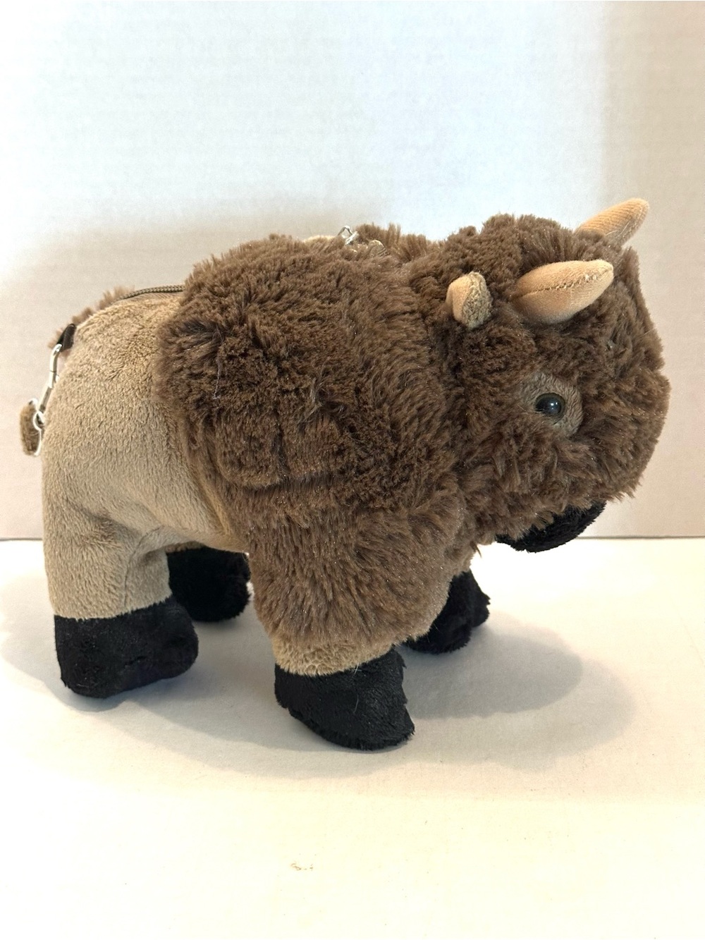 Realistic Bison Plush Buffalo Kid to Adult Purse Plush
